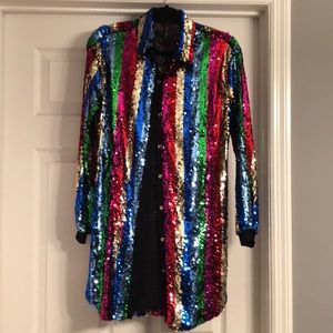 Multi-colored sequin dress
